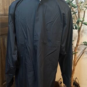 Van Heusen Mens Long Sleeve, Button Down  Dress Shirt Black 16, 32/33 Large
